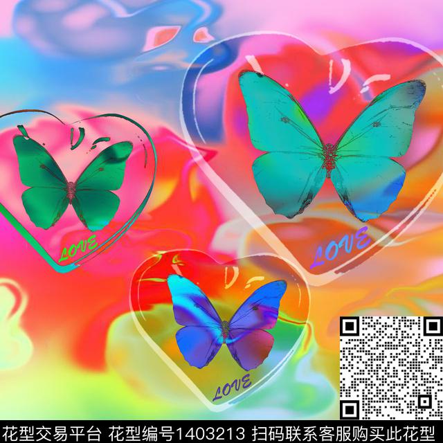 爱心几何时尚传统印花华亿平台下载（图片编号: 1403213） - 瓦栏（Walan）