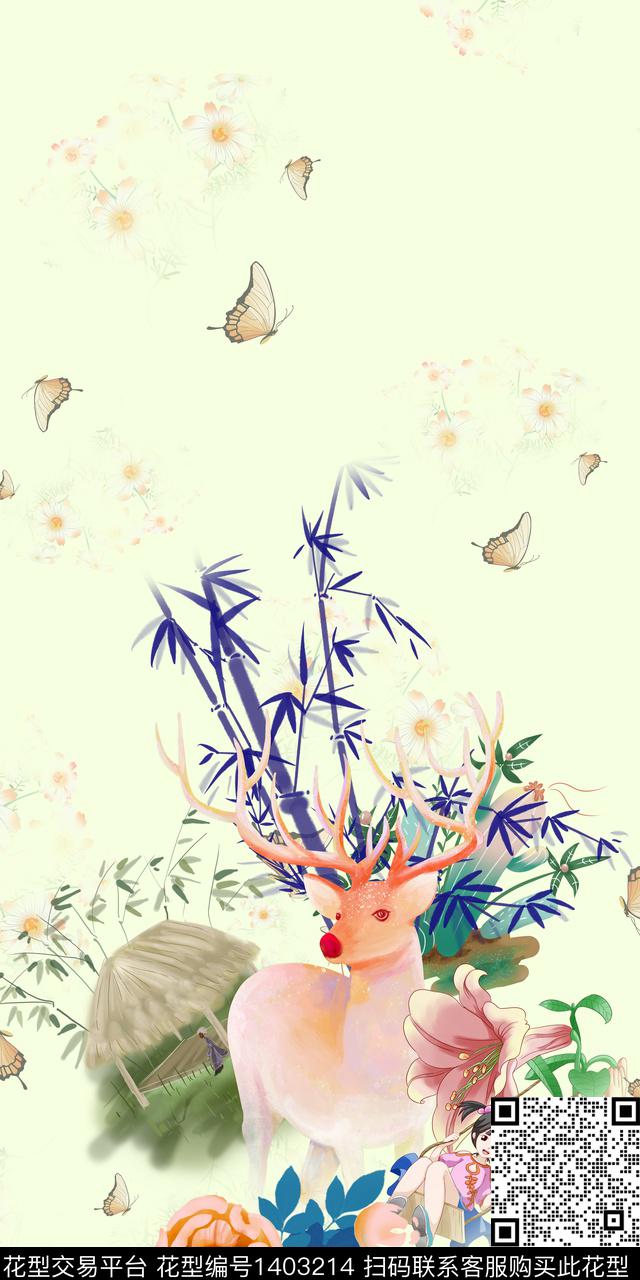 旗袍中国风少女传统印花华亿平台下载（图片编号: 1403214） - 瓦栏（Walan）