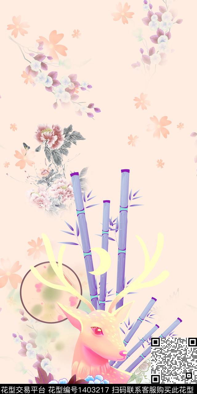 旗袍中国风少女传统印花华亿平台下载（图片编号: 1403217） - 瓦栏（Walan）