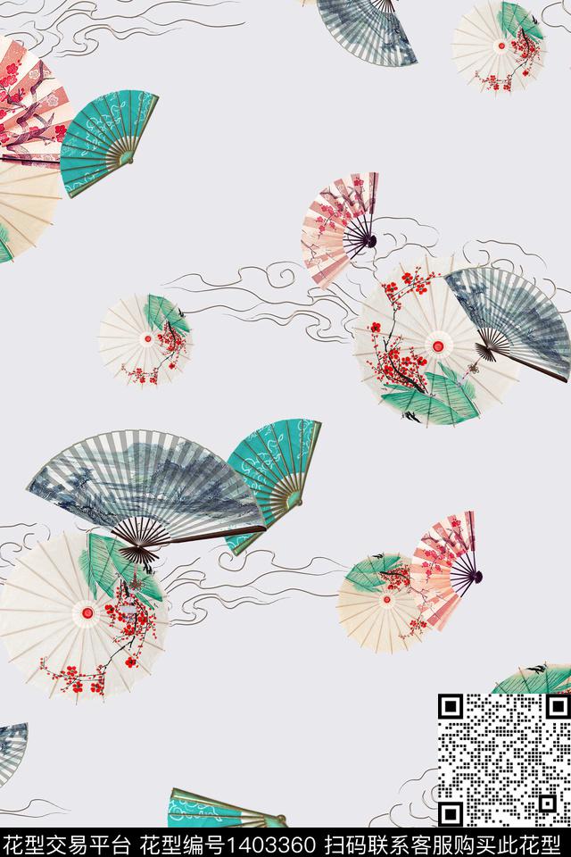 花卉旗袍真丝数码印花华亿平台下载（图片编号: 1403360） - 瓦栏（Walan）