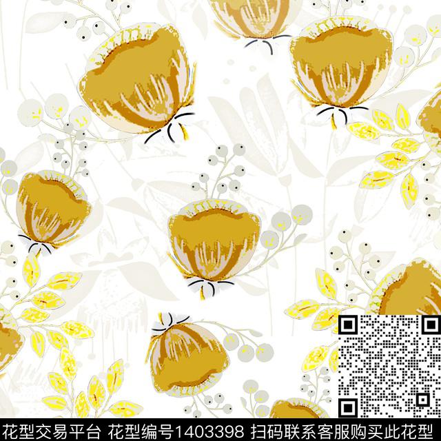 花卉大牌风小碎花数码印花华亿平台下载（图片编号: 1403398） - 瓦栏（Walan）