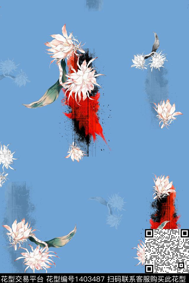 旗袍香云纱中国风数码印花华亿平台下载（图片编号: 1403487） - 瓦栏（Walan）