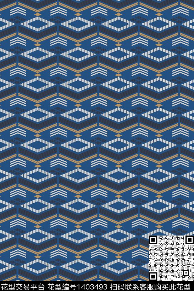 男装满版花衬衫格子传统印花华亿平台下载（图片编号: 1403493） - 瓦栏（Walan）