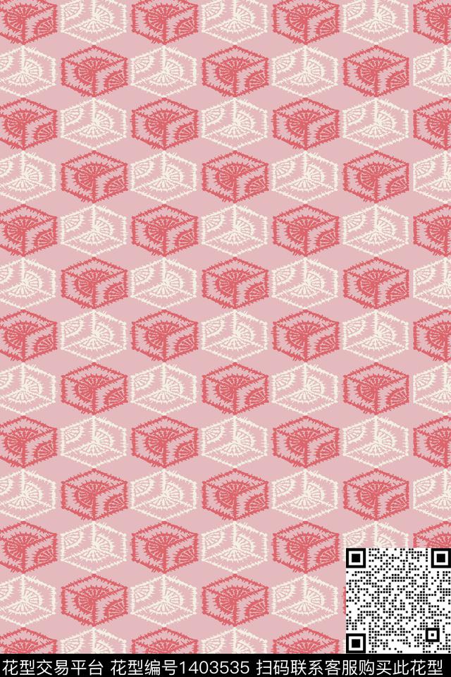 几何简约格子传统印花华亿平台下载（图片编号: 1403535） - 瓦栏（Walan）