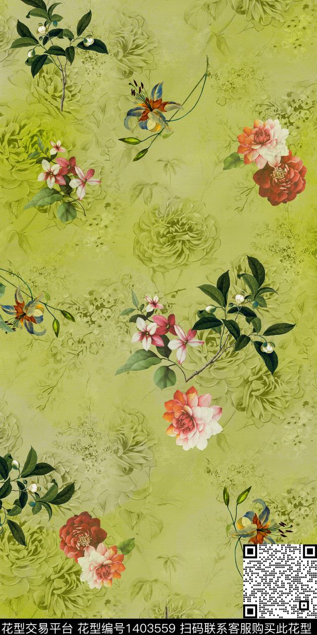 女装花卉小碎花数码印花华亿平台下载（图片编号: 1403559） - 瓦栏（Walan）