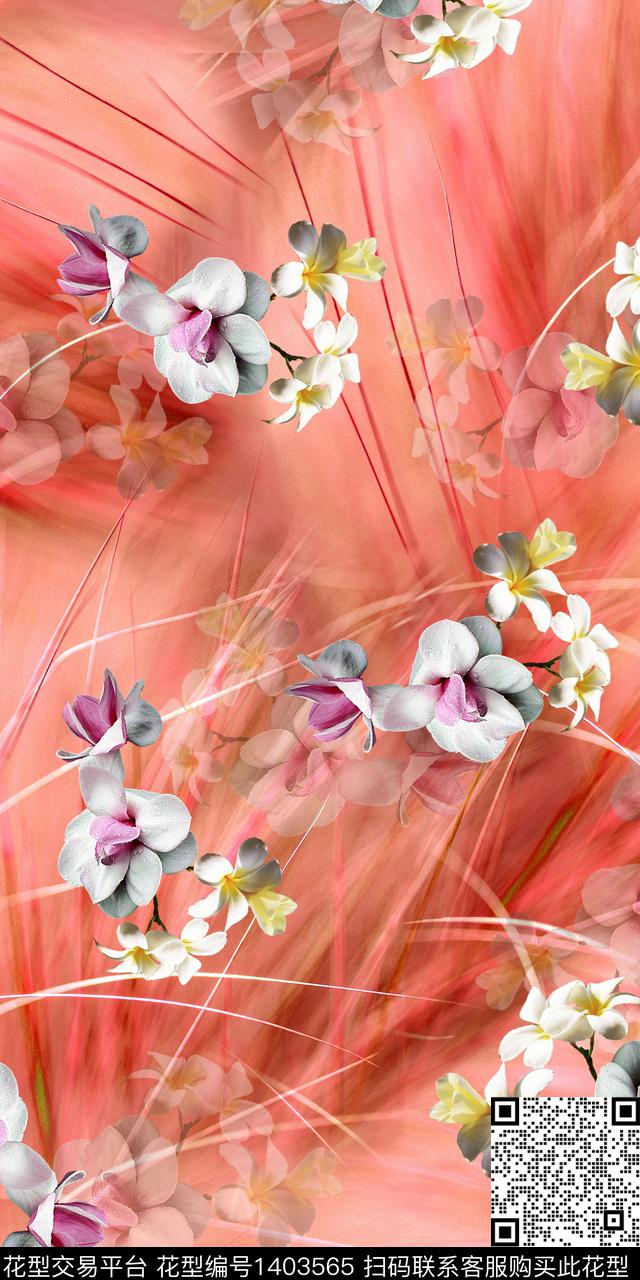 女装花卉小碎花数码印花华亿平台下载（图片编号: 1403565） - 瓦栏（Walan）
