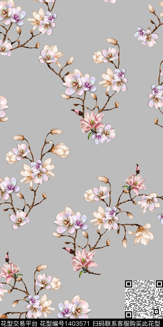 女装花卉小碎花数码印花华亿平台下载（图片编号: 1403571） - 瓦栏（Walan）