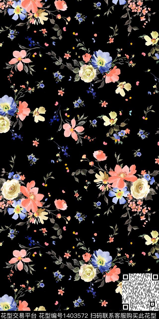 女装花卉小碎花数码印花华亿平台下载（图片编号: 1403572） - 瓦栏（Walan）