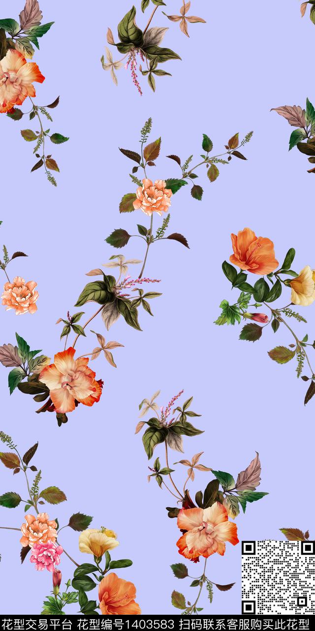 女装花卉小碎花数码印花华亿平台下载（图片编号: 1403583） - 瓦栏（Walan）