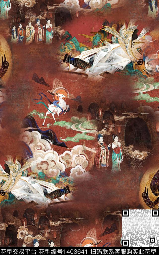 肌理数码华亿平台中国风数码印花华亿平台下载（图片编号: 1403641） - 瓦栏（Walan）