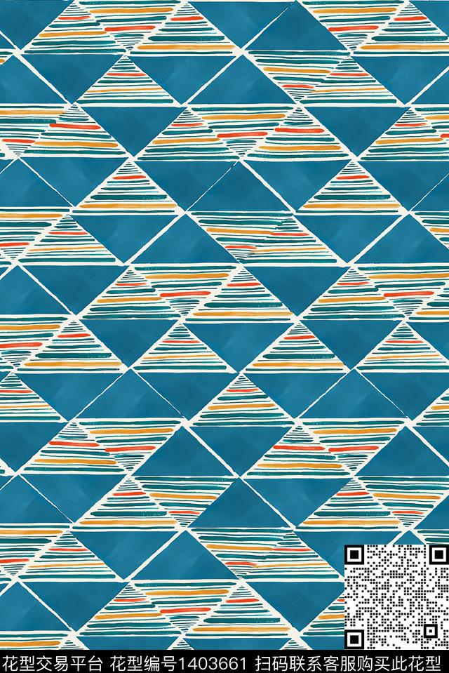几何大牌风抽象数码印花华亿平台下载（图片编号: 1403661） - 瓦栏（Walan）