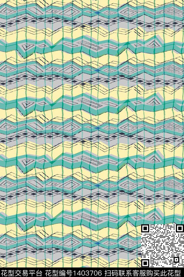 大牌风绿色格子传统印花华亿平台下载（图片编号: 1403706） - 瓦栏（Walan）
