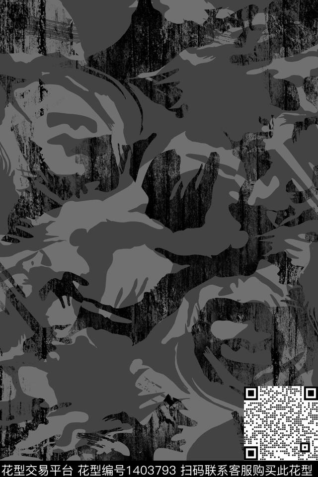 几何男装满版花迷彩传统印花华亿平台下载（图片编号: 1403793） - 瓦栏（Walan）