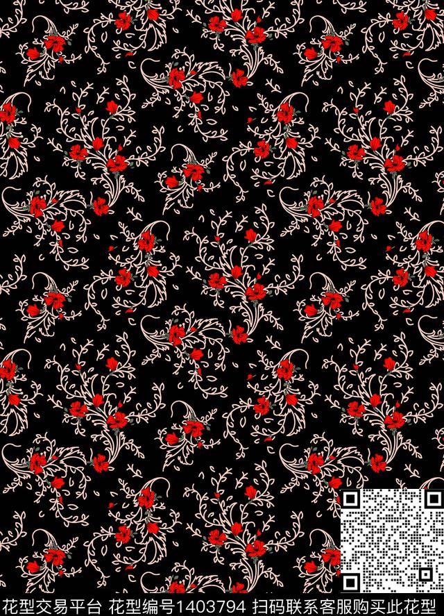 时尚简约大牌风数码印花华亿平台下载（图片编号: 1403794） - 瓦栏（Walan）