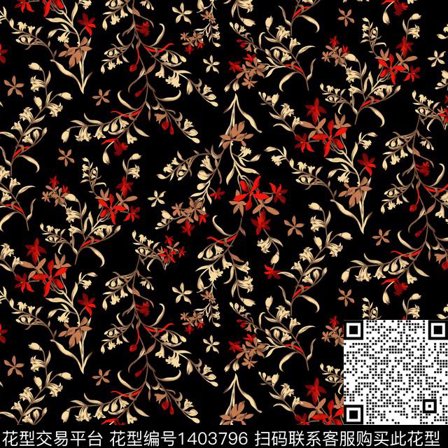 时尚简约大牌风数码印花华亿平台下载（图片编号: 1403796） - 瓦栏（Walan）