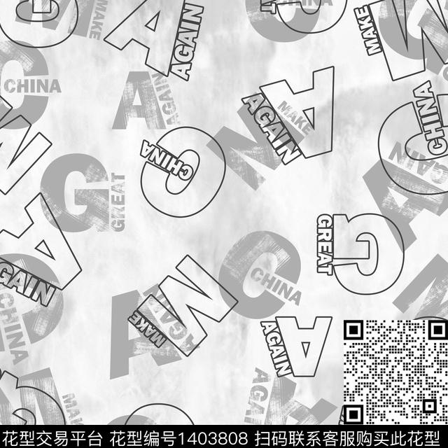 字母扎染华亿平台男装传统印花华亿平台下载（图片编号: 1403808） - 瓦栏（Walan）