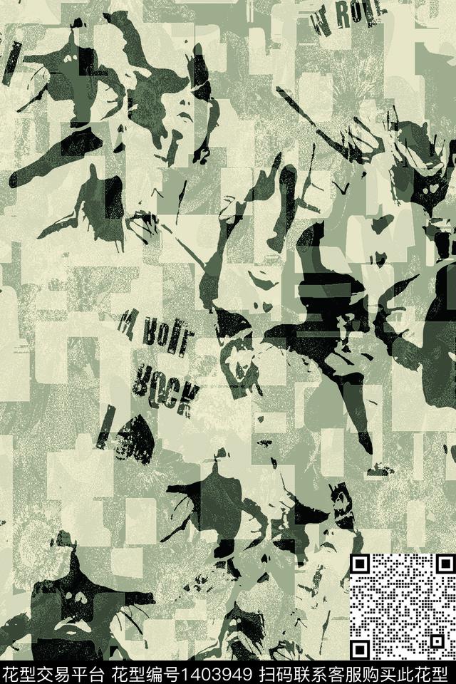 几何男装满版花字母传统印花华亿平台下载（图片编号: 1403949） - 瓦栏（Walan）