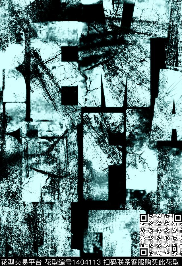 迷彩抽象男装数码印花华亿平台下载（图片编号: 1404113） - 瓦栏（Walan）