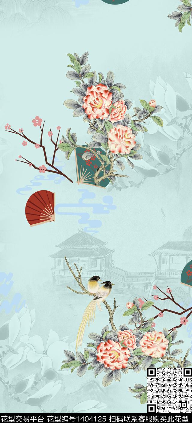 数码华亿平台旗袍中国风数码印花华亿平台下载（图片编号: 1404125） - 瓦栏（Walan）