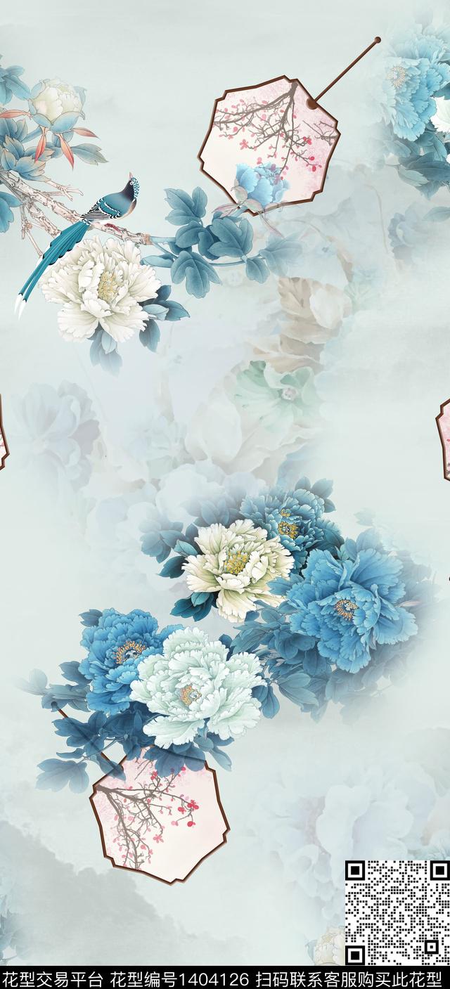 数码华亿平台旗袍中国风数码印花华亿平台下载（图片编号: 1404126） - 瓦栏（Walan）