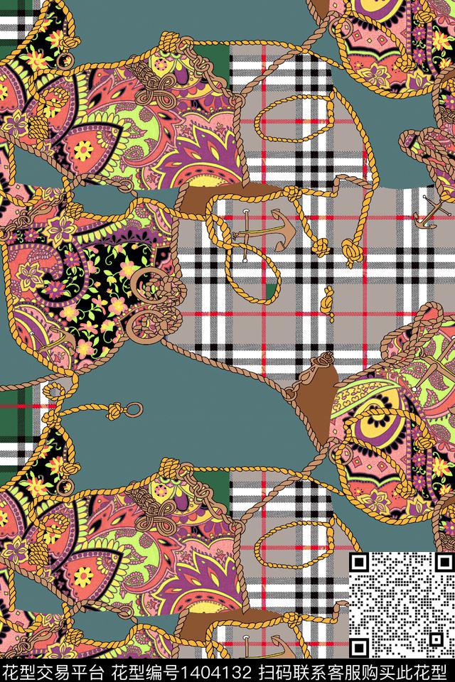 几何数码华亿平台链条数码印花华亿平台下载（图片编号: 1404132） - 瓦栏（Walan）