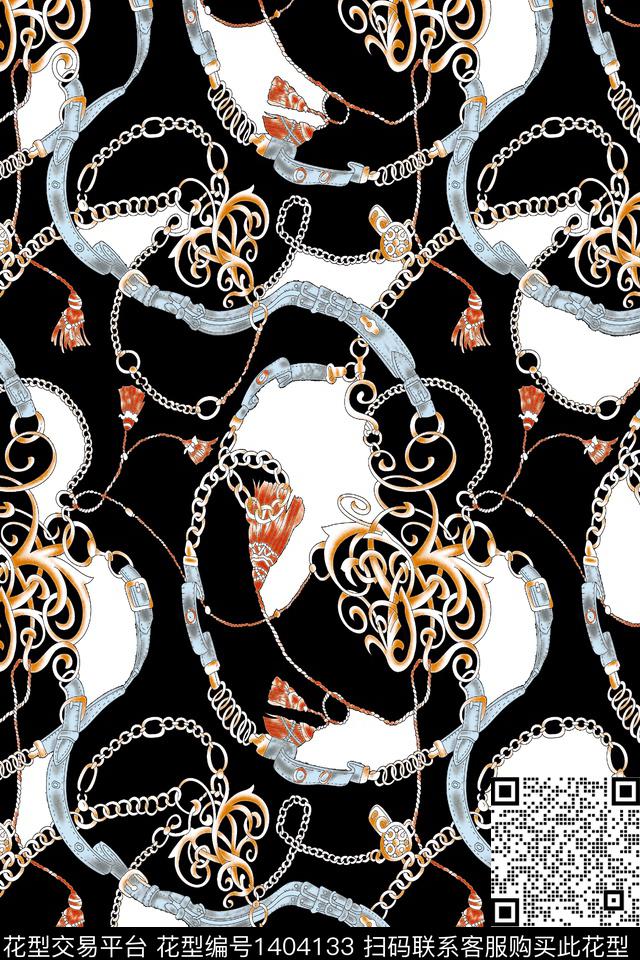 几何数码华亿平台链条数码印花华亿平台下载（图片编号: 1404133） - 瓦栏（Walan）