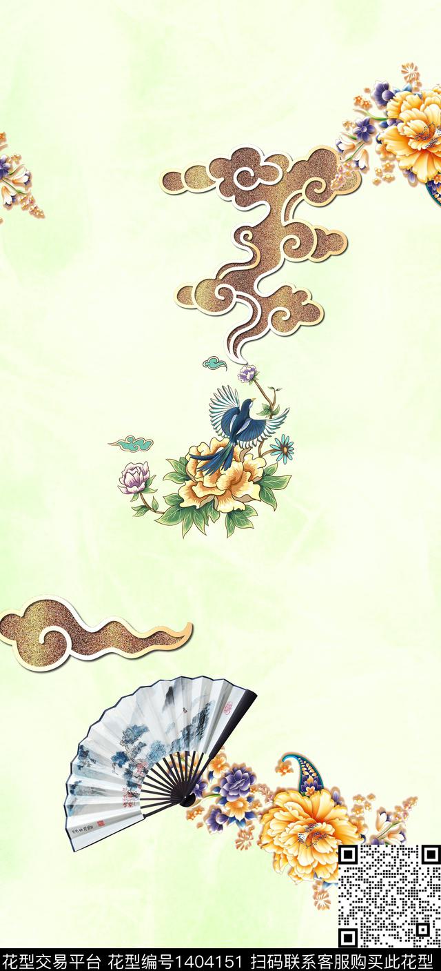 数码华亿平台女装旗袍数码印花华亿平台下载（图片编号: 1404151） - 瓦栏（Walan）