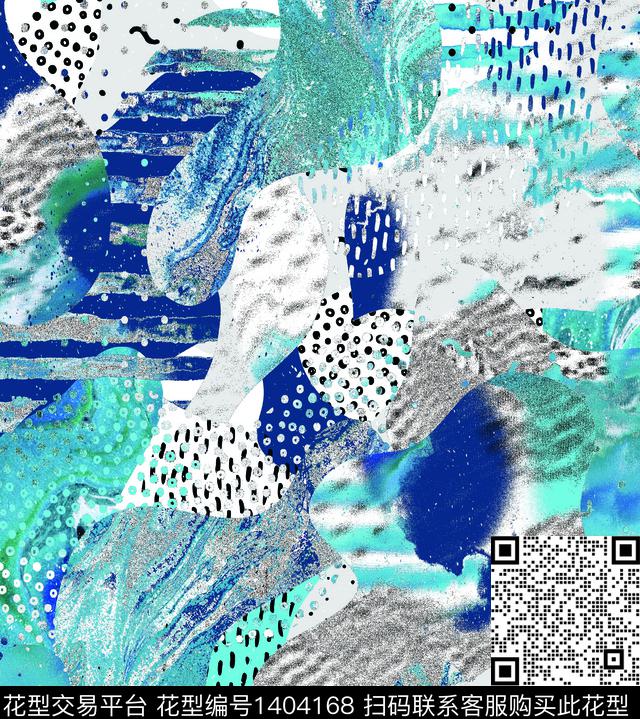 几何扎染华亿平台花卉数码印花华亿平台下载（图片编号: 1404168） - 瓦栏（Walan）
