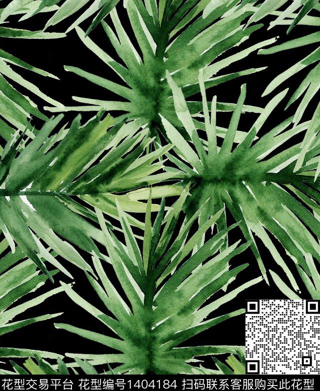 绿植树叶男装花卉数码印花华亿平台下载（图片编号: 1404184） - 瓦栏（Walan）