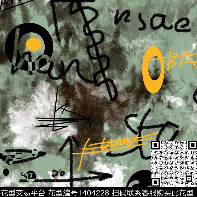 几何男装满版花大牌风传统印花华亿平台下载（图片编号: 1404228） - 瓦栏（Walan）