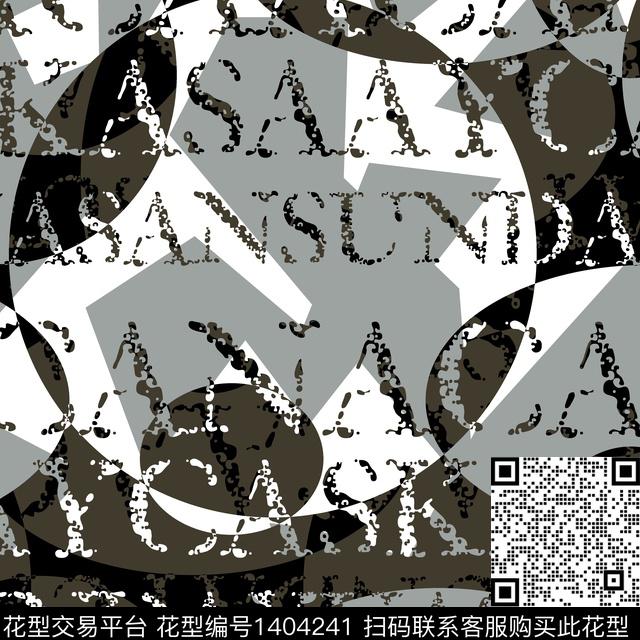 几何男装满版花字母传统印花华亿平台下载（图片编号: 1404241） - 瓦栏（Walan）