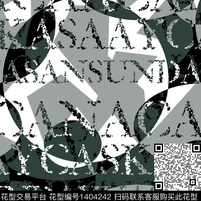 几何男装满版花字母传统印花华亿平台下载（图片编号: 1404242） - 瓦栏（Walan）