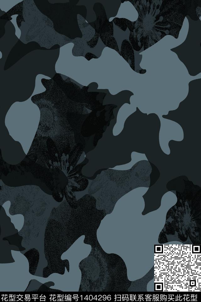 几何男装满版花迷彩传统印花华亿平台下载（图片编号: 1404296） - 瓦栏（Walan）