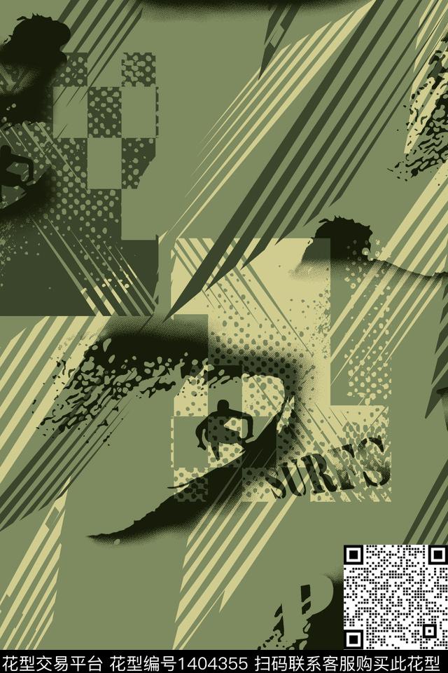 几何男装满版花迷彩传统印花华亿平台下载（图片编号: 1404355） - 瓦栏（Walan）