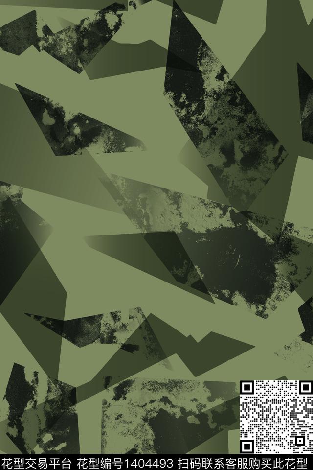 几何男装满版花迷彩传统印花华亿平台下载（图片编号: 1404493） - 瓦栏（Walan）