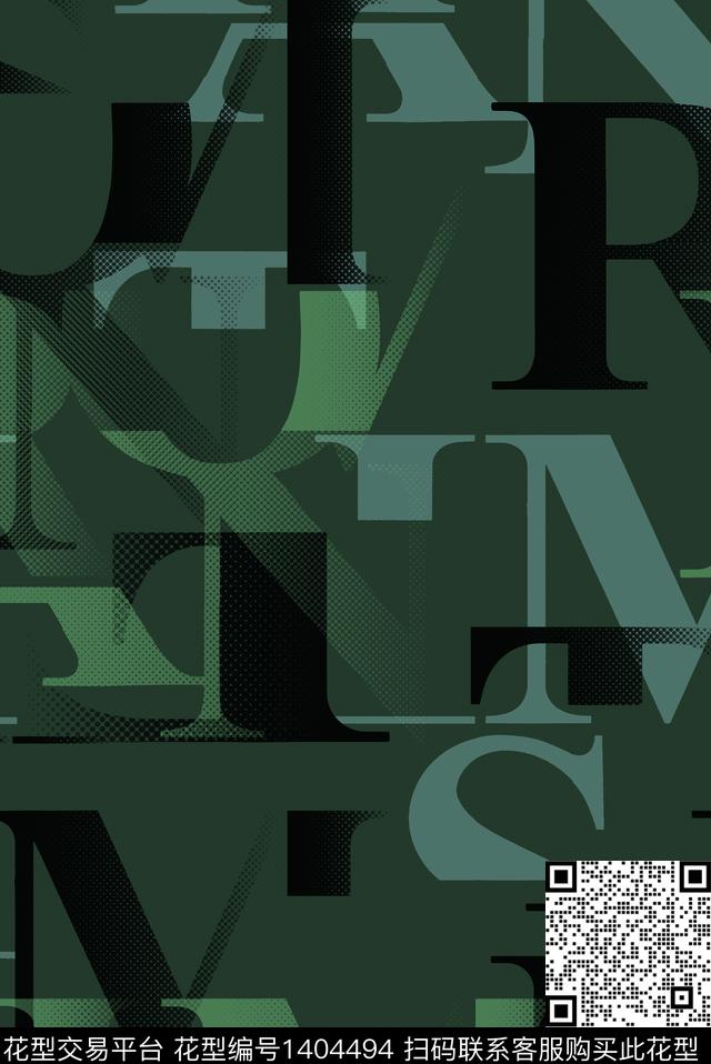 几何男装满版花字母传统印花华亿平台下载（图片编号: 1404494） - 瓦栏（Walan）