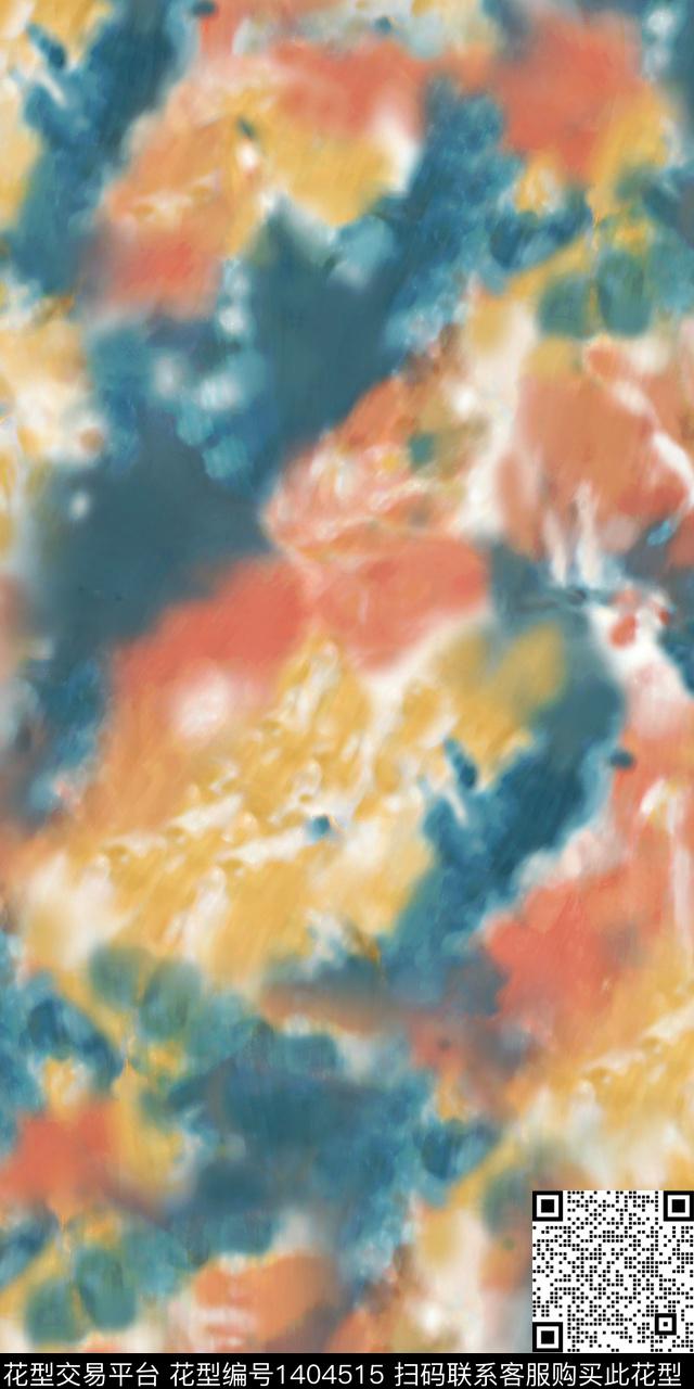 抽象扎染华亿平台年轻女性数码印花华亿平台下载（图片编号: 1404515） - 瓦栏（Walan）