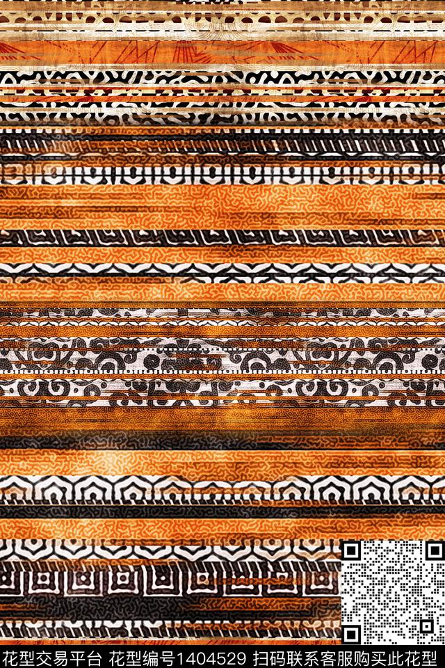 几何复古民族风数码印花华亿平台下载（图片编号: 1404529） - 瓦栏（Walan）