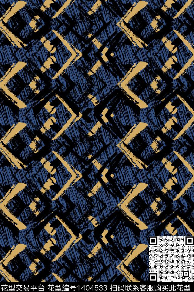 大牌风格子几何传统印花华亿平台下载（图片编号: 1404533） - 瓦栏（Walan）