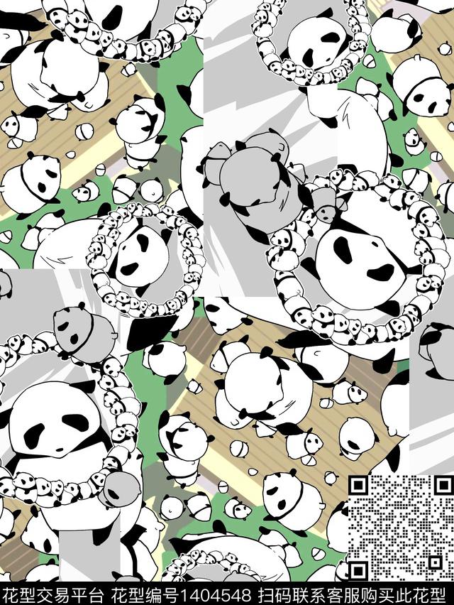 熊猫童装卡通数码印花华亿平台下载（图片编号: 1404548） - 瓦栏（Walan）