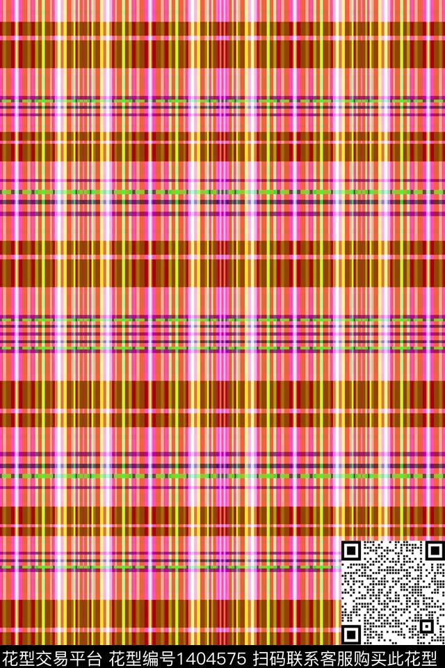 几何格子条纹数码印花华亿平台下载（图片编号: 1404575） - 瓦栏（Walan）