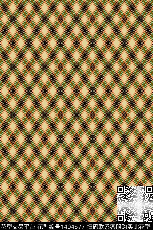 几何格子条纹数码印花华亿平台下载（图片编号: 1404577） - 瓦栏（Walan）