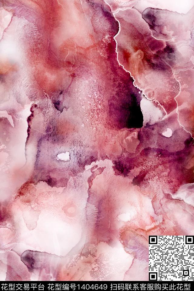 肌理扎染华亿平台抽象花卉数码印花华亿平台下载（图片编号: 1404649） - 瓦栏（Walan）