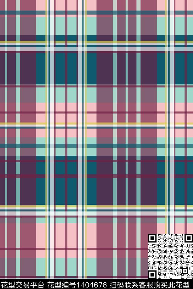 格子BURBERRY大牌风数码印花华亿平台下载（图片编号: 1404676） - 瓦栏（Walan）