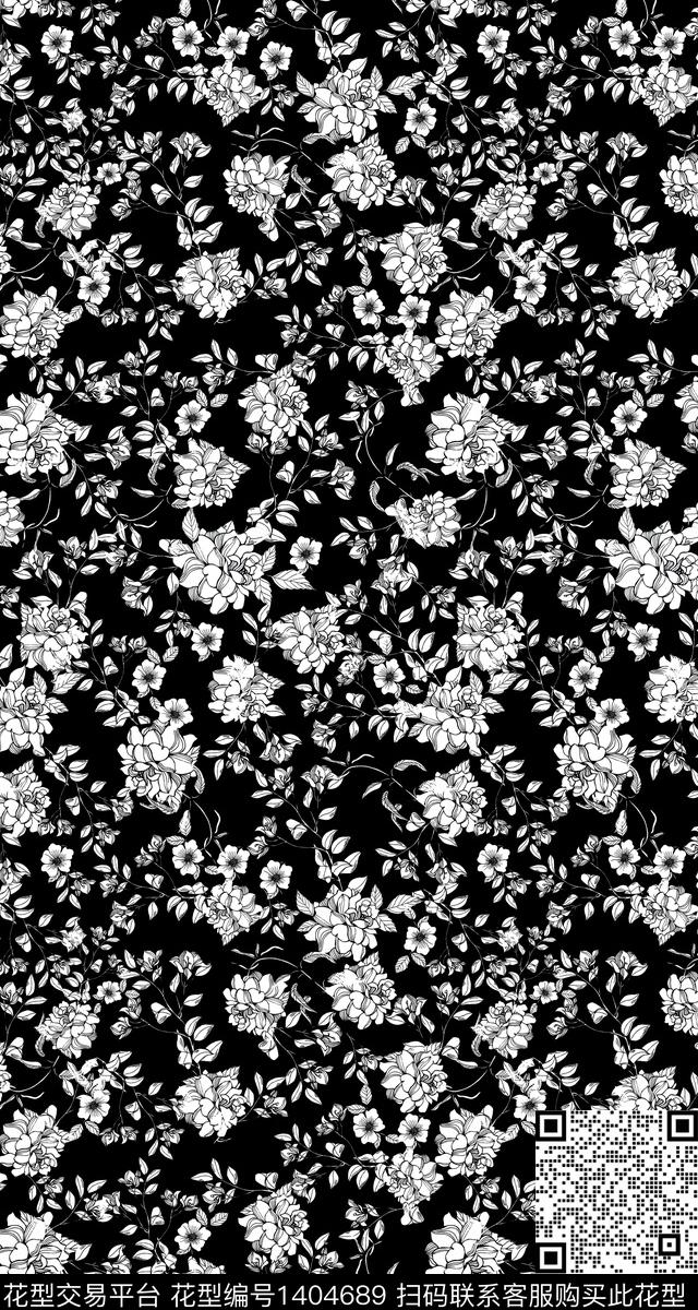 时尚小清新小碎花数码印花华亿平台下载（图片编号: 1404689） - 瓦栏（Walan）