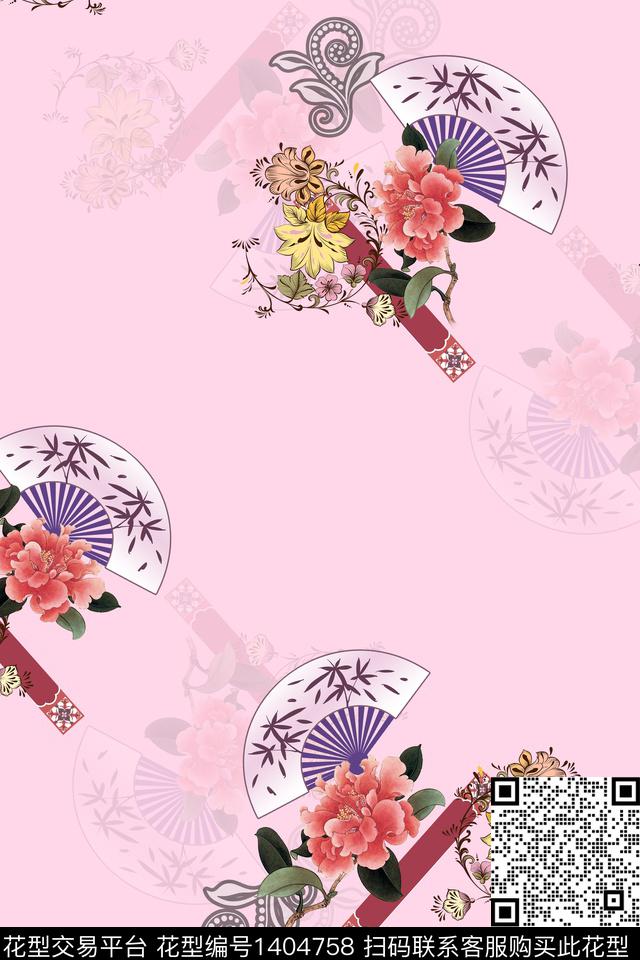 花卉旗袍中国风传统印花华亿平台下载（图片编号: 1404758） - 瓦栏（Walan）