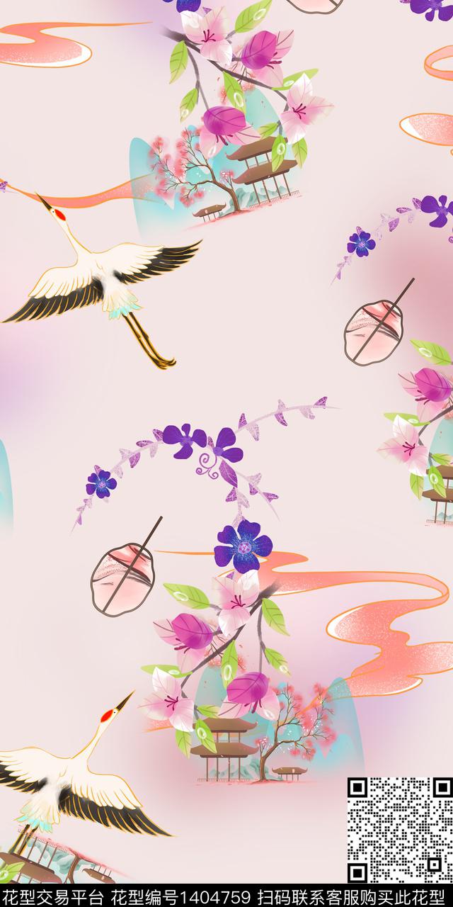 花卉旗袍中国风传统印花华亿平台下载（图片编号: 1404759） - 瓦栏（Walan）