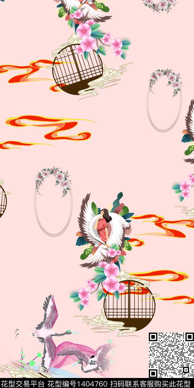 花卉旗袍中国风传统印花华亿平台下载（图片编号: 1404760） - 瓦栏（Walan）