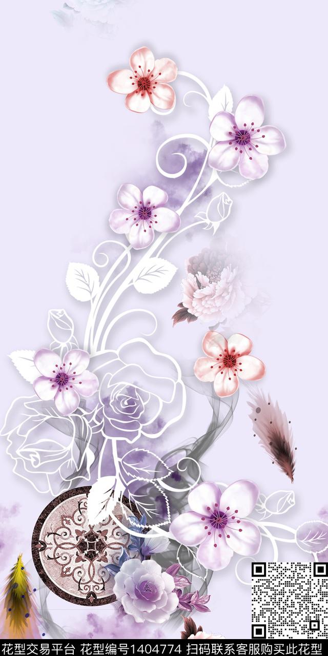 花卉旗袍中国风传统印花华亿平台下载（图片编号: 1404774） - 瓦栏（Walan）