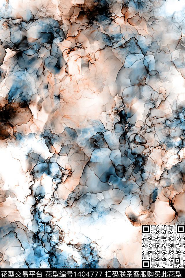 时尚小清新抽象数码印花华亿平台下载（图片编号: 1404777） - 瓦栏（Walan）